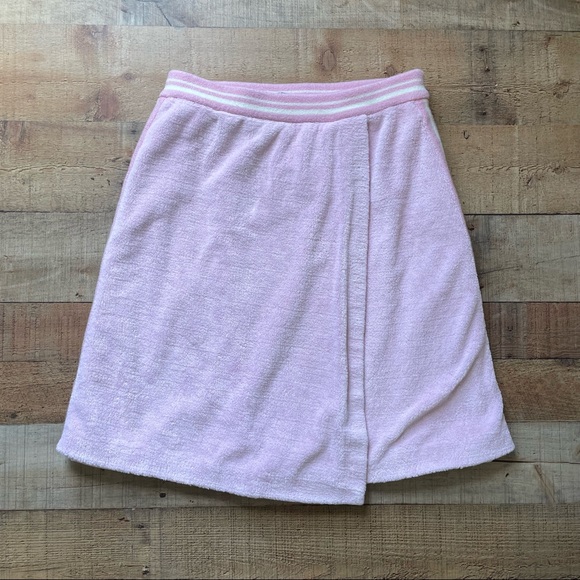 MIU MIU Prada Terry Cloth Midi Skirt w/ Stripe Knit Trim EU Size 40 US Size 4 - Picture 4 of 12